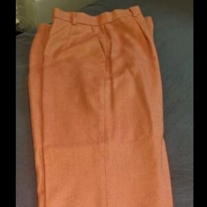 Straight Leg Women's Pants in Coral Orange